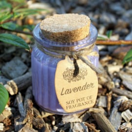 Sojawas kaars in glazen pot Lavendel