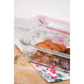 Set van 2 glazen schalen roosjes Lisa