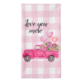 Set van 2 vaat/poetsdoeken Love you more