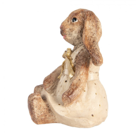 Decoratie konijn met overgooier en strik