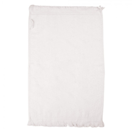 Gastendoekje haas en roosjes roze 40*66