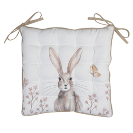 Stoelkussen met foam Rustic Easter Bunny