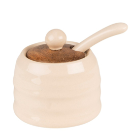 Suiker/jam pot met lepel 8*6