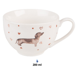 Kop en schotel Dachshund Love