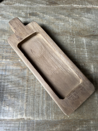 Stoer houten bakje (M) 35*12*4