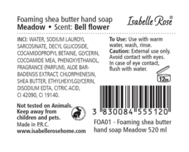 Schuimende sheaboter handzeep Meadow 520ml