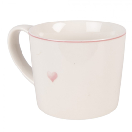 Mok roze hart 275ml