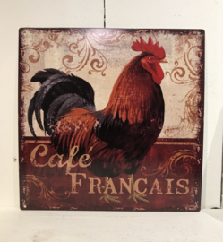 Tekstbord Haan Café Francais 30*30