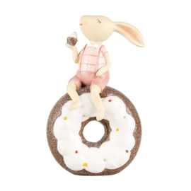 Decoratie konijntje op donut