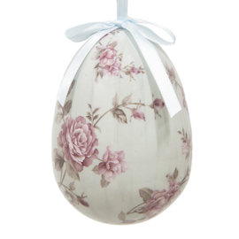 Set van 2 decoratie hangers ei grijs/groen 9*12