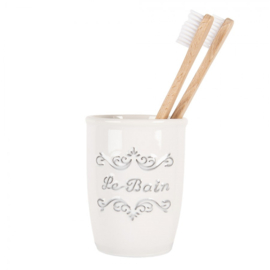 Tandenborstelhouder Le Bain wit/grijs