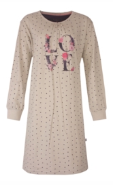 Dames nachthemd LOVE beige