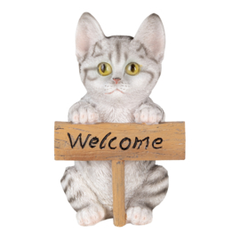 Decoratie kat Welcome