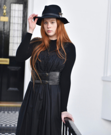 Romantisch nachthemd broderie Jodie zwart