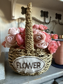 Manden set (2) met hengsel Flower ovaal