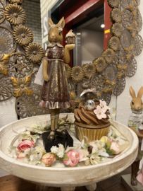 Decoratie doosje cupcake met konijntje