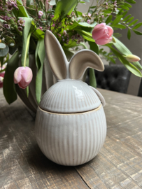 Voorraadpot met oren grijs 12*21