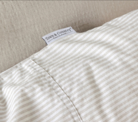 Dekbedovertrek Newport Stripe zand/beige 200*220