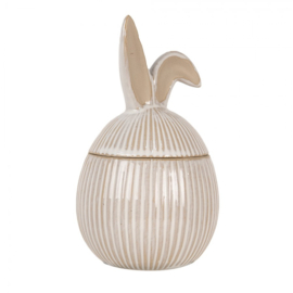 Voorraadpot met oren grijs 12*21