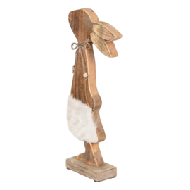Decoratie houten konijn meisje 18*6*40