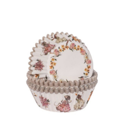 Cupcake papieren vormpjes Vintage Friends 60 stuks