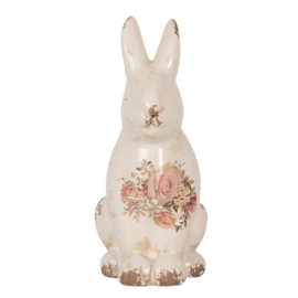Decoratie konijn met rozen 13*10*22