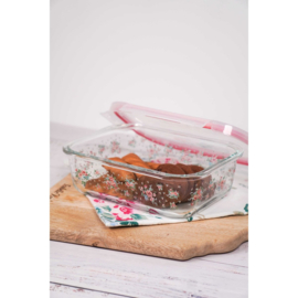 Set van 2 glazen schalen roosjes Lisa