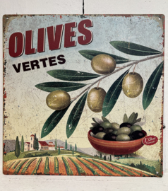 Tekstbord / wandplaat Olives Vertes
