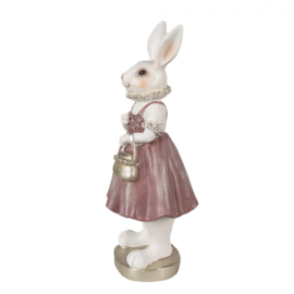 Decoratie konijn vrouw met tasje 12*10*27