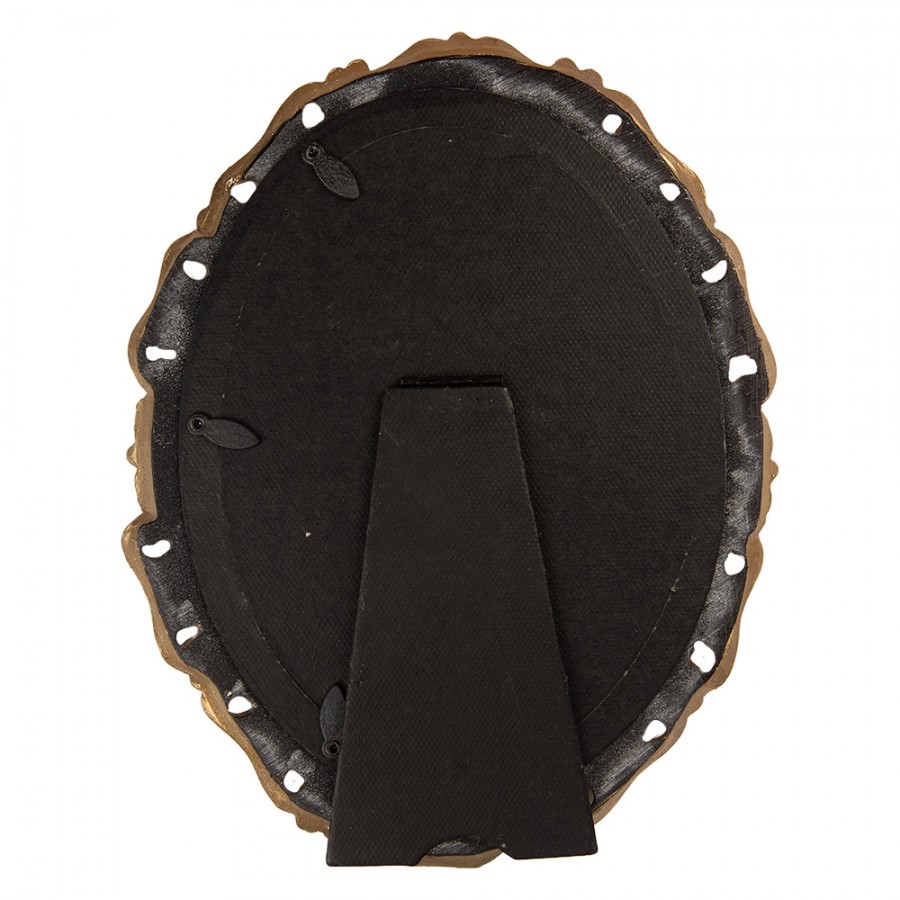 Ovale goudkleurige fotolijst 13*18