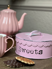 Koekjestrommel Sweets roze 20*9