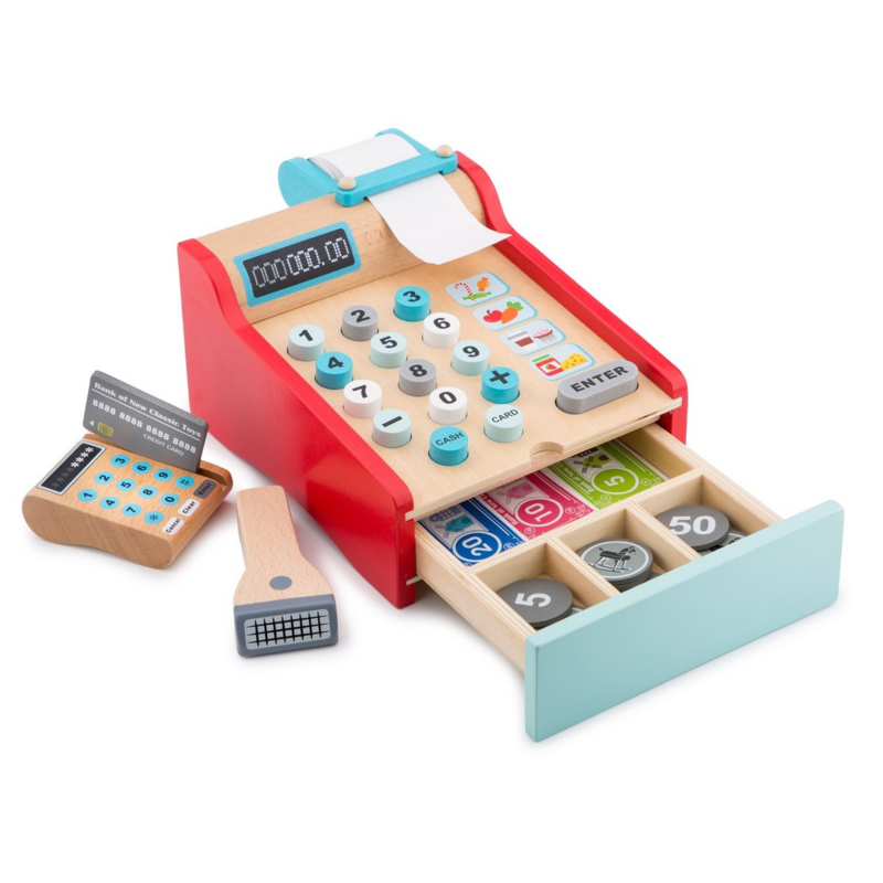 Grijp Vervreemding opleggen Houten speelgoed kassa | Speelgoed | Caatje`s winkeltje