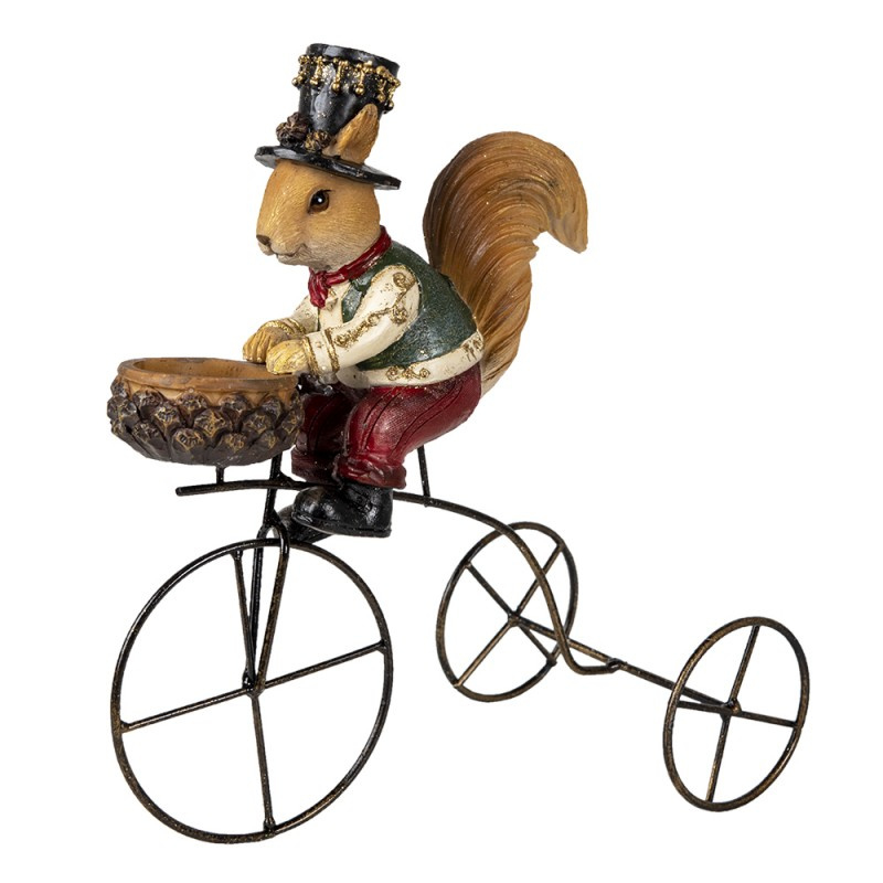 Decoratie eekhoorn op oude fiets