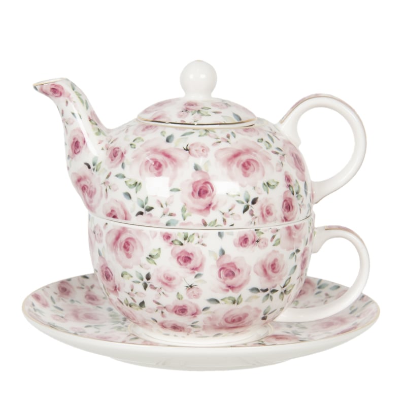Flash links Manhattan Tea for one rozen roze | Theepotten | Caatje`s winkeltje