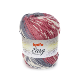 Katia Easy Jacquard - 300 Grijs-Rood