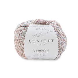 Katia Concept - Bereber 72 Fuchsia - Waterblauw - Koraal - Wit