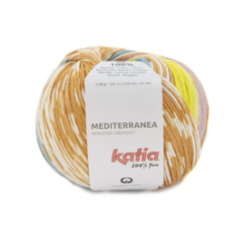 Katia Mediterranea 402 Oranje - Turquoise - Bleekrood - Pistache