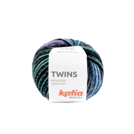 Katia Twins - 158 Geel - Groen - Blauw - Fuchsia