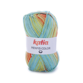 Katia Menfis Color - 107 Groen - Fuchsia - Geel - Oranje