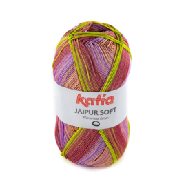 Katia - Jaipur Soft 107 Bleekrood - Medium paars - Geel
