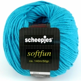 2511 Softfun diep aqua blauw