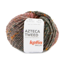 Katia Azteca Tweed 300 Koraal - Bleekgroen - Bruin