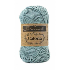 Scheepjes Catona 50 gram - 528 Zilver Blauw