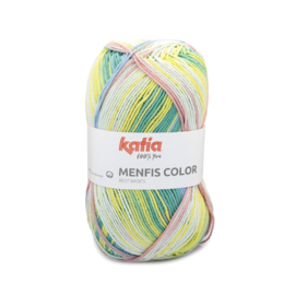 Katia Menfis Color - 122 Koraal - Groen - Geel - Blauw