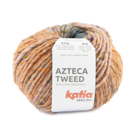 Katia Azteca Tweed 302 Kauwgom Roze - Fel Oranje - Groen Blauw