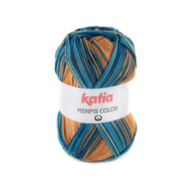 Katia Menfis Color - 111 Beige-Zalmoranje-Azuurblauw-Jeans