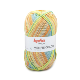 Katia Menfis Color - 123 Oranje - Beige - Pastel Geel - Groen