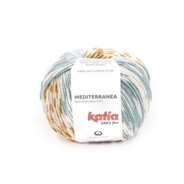 Katia Mediterranea 306 Licht hemelsblauw - Parelmoerkoper - Koraal