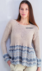 ROWAN Cotton Cashmere en Fine Lace gehaakte Trui Sheeler