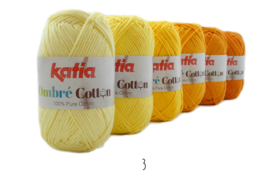 Katia Ombre Cotton - 03 Licht geel-Citroengeel-Geel-Geeloranje-Saffraangeel-Maisgeel